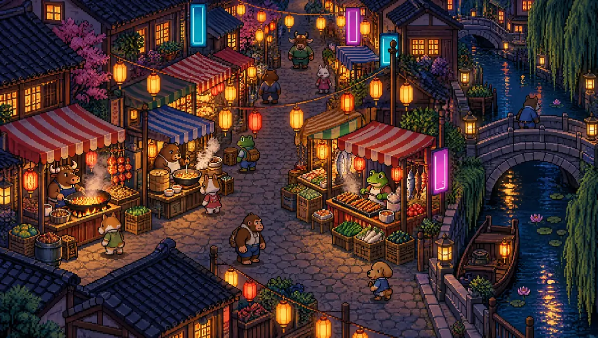 The night market street